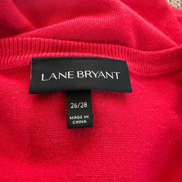 Lane Bryant Red long sleeve Cardigan Sweater EUC Size 26/28 - Picture 4 of 8